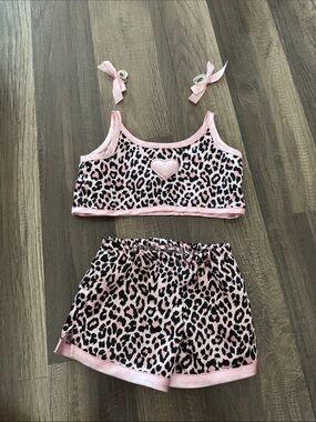 Pink leopard print Build-A-Bear pajama set